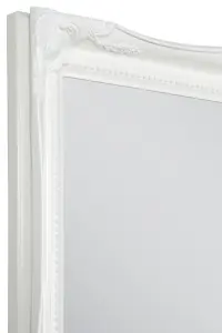 MirrorOutlet Fraser White Small Beaded Mirror 61 x 51cm