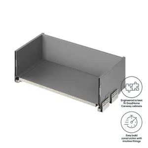 GoodHome Soto Soft-close Slimline deep drawer box (W)600mm