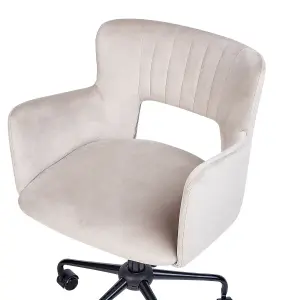 Desk Chair Velvet Taupe SANILAC