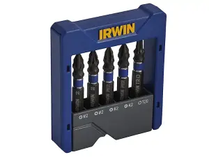 IRWIN Phillips/Pozi/TORX Impact Screwdriver Pocket Bit Set, 5 Piece