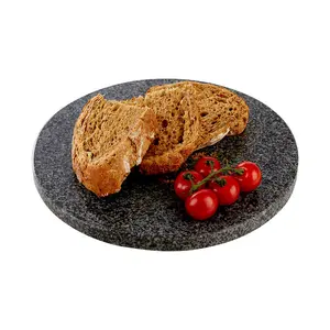 Maison by Premier Black Speckled Granite Round Chopping Board