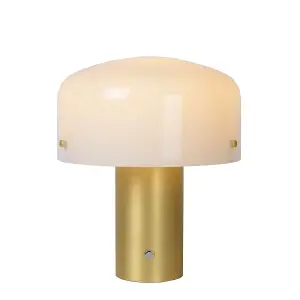 Lucide Timon Cottage Table Lamp - 1xE27 - 3 StepDim - Matt Gold, Brass