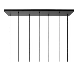 Lucide Marius Modern Bar Pendant Light - 7xE27 - Black