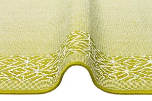 Green Bordered Modern Easy To Clean Rug For Dining Room-160cm x 230cm