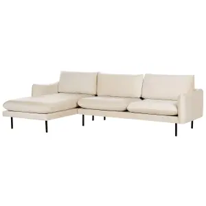 Right-Hand Corner Sofa VINTERBRO Light Beige Velvet Right Hand