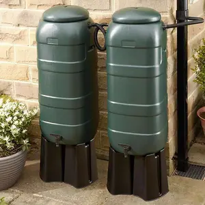 Mini Rainsaver 100 Litre Green Water Butt Double Kit