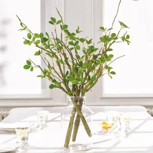 Bloom Artificial Single Jasmine Leaf Stem - Faux Fake Silk Flower Indoor Home Decoration Floral Arrangements - Measures L72cm