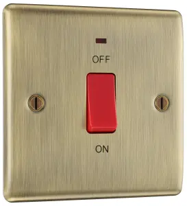 BG 45A Rocker Raised slim Control switch Matt Brass effect