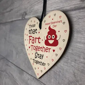 Funny Gift For Valentines Day Wood Heart Gift For Boyfriend Girlfriend Husband Wife