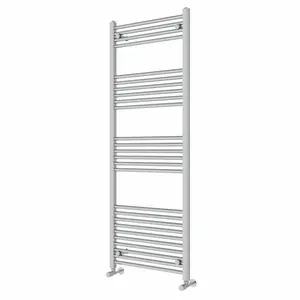 Wiest Straight Heated Towel Rail Radiator Bathroom Ladder Warmer Chrome / 160cm H x 60cm W x 3cm D