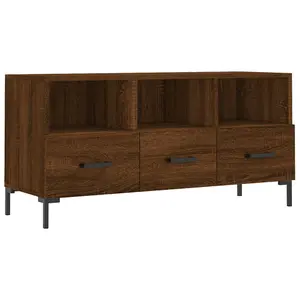 Berkfield TV Cabinet Brown Oak 102x36x50 cm Engineered Wood