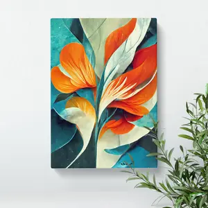 Abstract Floral No.4 - Wrapped Canvas Print 76cm H x 50cm W x 3cm D