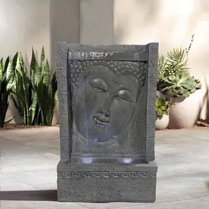 Buddha Wall Oriental Mains Plugin Powered Water Feature