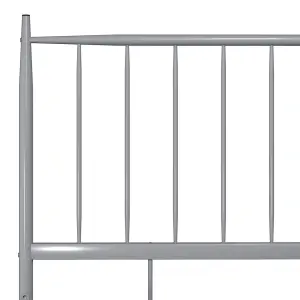 Berkfield Bed Frame Grey Metal 120x200 cm