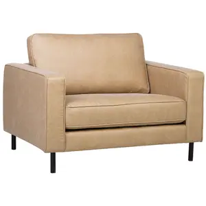 Armchair SAVALEN Faux Leather Beige