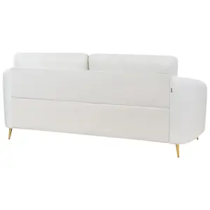 3 Seater Boucle Sofa White TROSA