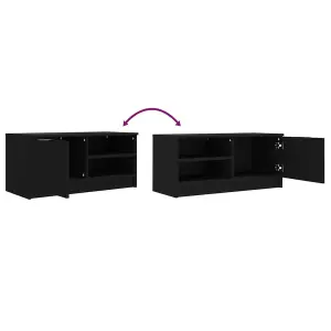 Berkfield TV Cabinets 2 pcs Black 80x35x36.5 cm Engineered Wood