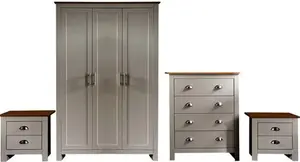 Kenneth 4 Piece Bedroom Set Three Posts Colour: Grey