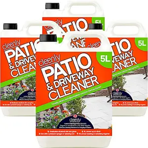 Cleenly Patio & Driveway Cleaner 20L - Remove Stains, Dirt and Grime - Use on Block Paving, Steps, Paths, Concrete