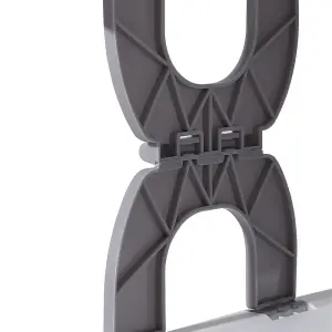 Grey 86cm H 6 Tier Foldable Plastic Shoe Rack