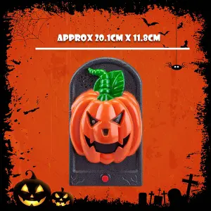 Halloween Spooky Doorbell with Flashing LED Lights Trick or Treat  Pumpkin