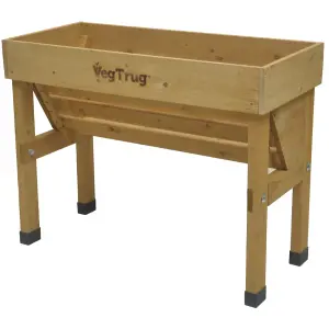 VegTrug Raised Garden Bed Wooden Planter- VegTrug Small  Wallhugger Natural