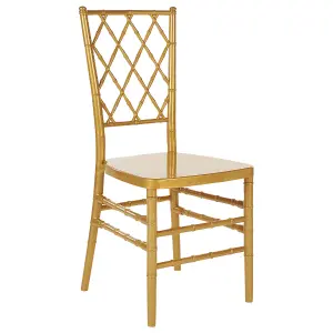 Set of 2 Dining Chairs CLARION Gold