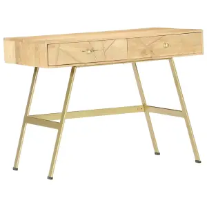 Berkfield Writing Desk with Drawers 100x55x75 cm Solid Mango Wood