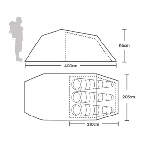 New OEX Coyote III 3 Person Expedition Tent