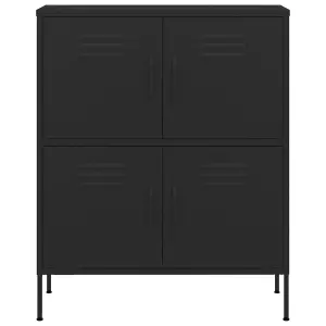 Berkfield Storage Cabinet Black 80x35x101.5 cm Steel