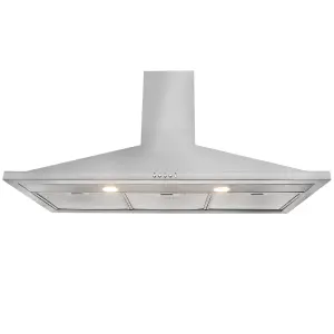 Leisure H102PX Stainless steel Chimney Cooker hood, (W)100cm