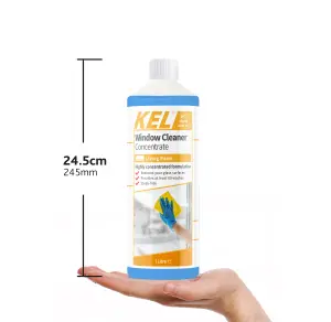 KEL - Window Cleaner, Super Concentrated Formula for Clean Streak-Free Shine, Used by Professional Window Cleaners - 1 Litre