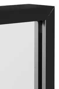 MirrorOutlet Artus - Black Aluminium Edged Wall Leaner Mirror 47" X 16" (120CM X 40CM)