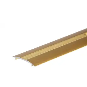 Anodised aluminium carpet profile cover strip door floor bar trim 1000mm x 20mm c68 gold