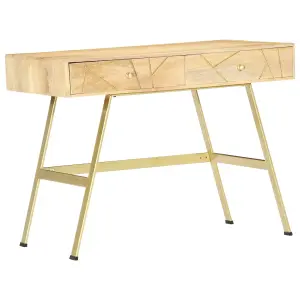 Berkfield Writing Desk with Drawers 100x55x75 cm Solid Mango Wood