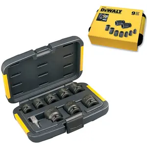 DEWALT DT7507 Impact Socket Set, 9 Piece