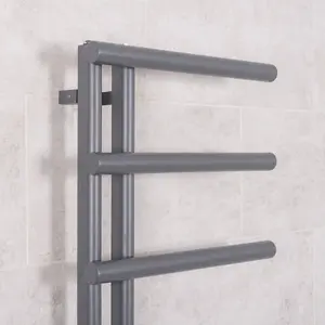 Right Radiators 988x500 mm Heated Towel Rail Oval Designer Ladder Warmer Radiator Anthracite