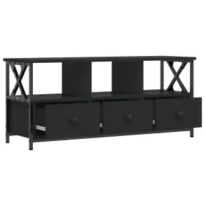 Berkfield TV Cabinet Black 102x33x45 cm Engineered Wood&Iron