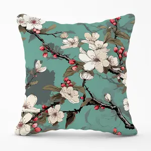 Pink Blossom Asian Design Cushions 60cm x 60cm