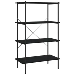 Berkfield 4-Tier Shelving Unit Black 80x40x130 cm