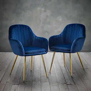 Barryte Upholstered Dining Chair (Set of 2) Blue