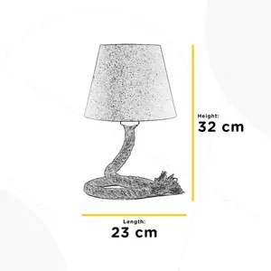 Luminosa Corda-Mauli Table Lamp With Round Tapered Shade, Rope Design