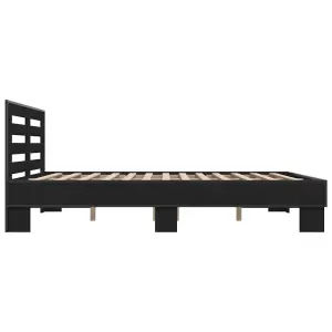 Berkfield Bed Frame without Mattress Black 150x200 cm King Size