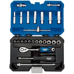 Draper 1/4" Sq. Dr. Metric Socket Set 25 Piece 16443