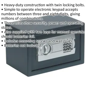 Secure Your Valuables with Our Electronic Combination Safe - Compact 310 x 200 x 200mm