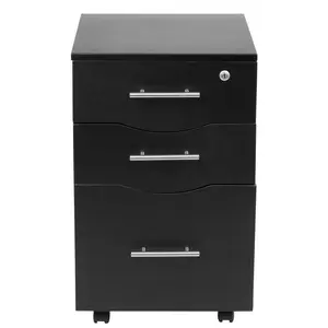 3 Drawer Filing Cabinet Black