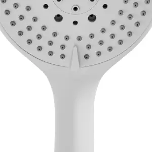 GoodHome Cavally White 3-spray pattern Shower head, 255.5mm