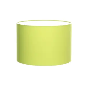 Cotton Drum Lamp Shade ( Screw On ) Chartreuse Green / 16cm H x 20cm W x 20cm D