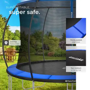 Trampoline Jumpy - tear resistant mat, safety net, padded edges, entry ladder - 366 cm