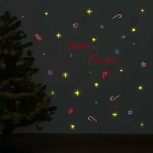 Walplus Wall Sticker Starry Christmas eve Xmas Decals Bedroom Home Decorations